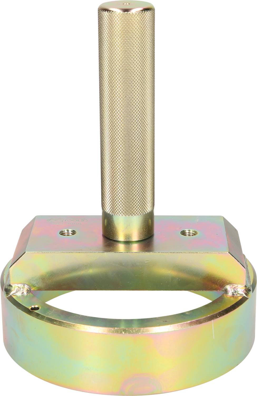 Ein Metallwerkzeug mit zylindrischem Griff und ringförmiger Basis. Hauptsächlich für robuste industrielle Anwendungen geeignet.