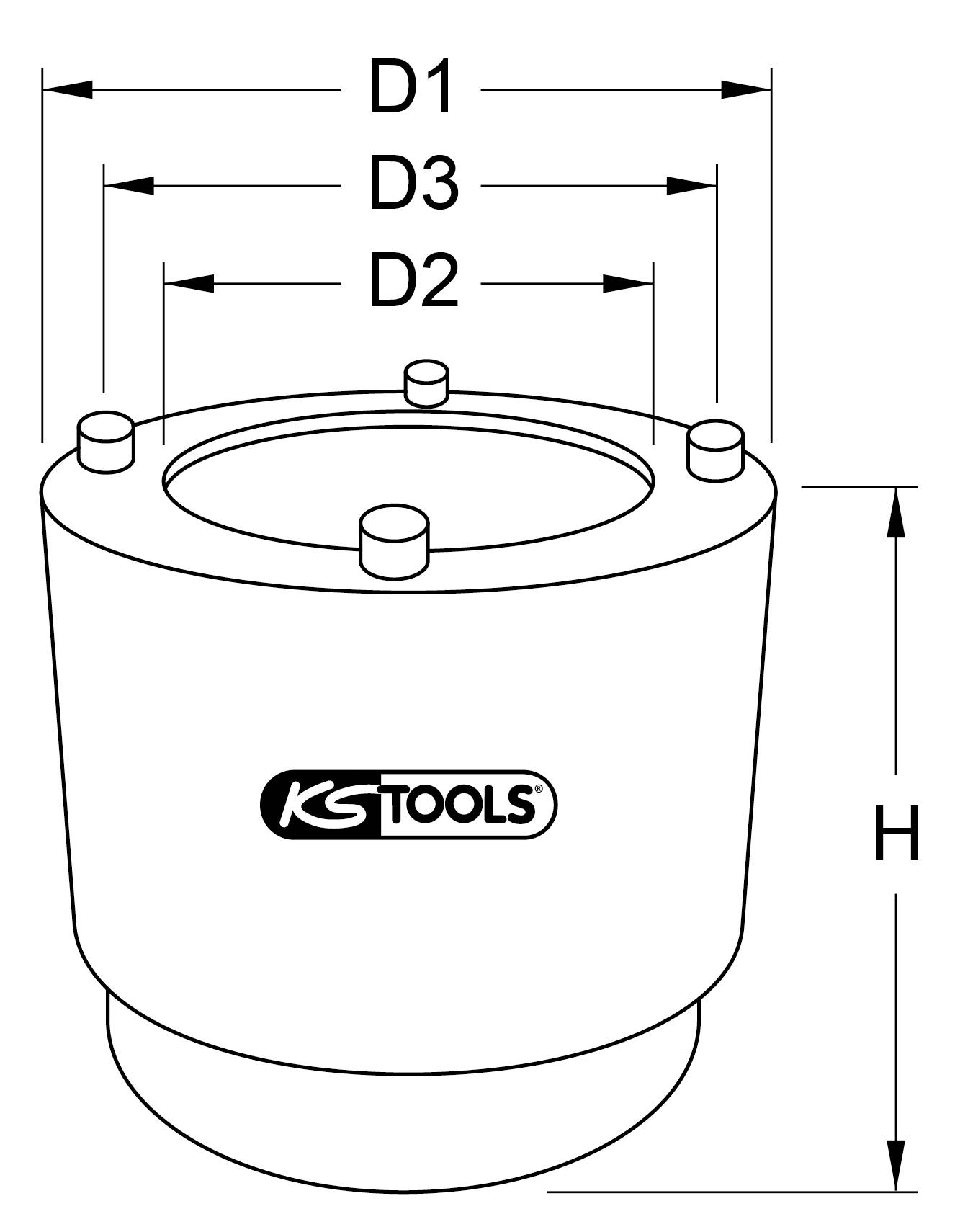 1/2" Steckschlüssel für Öldichtringe an Lenkgetrieben für Fuso, Ø 64mm KS Tools 460.4410