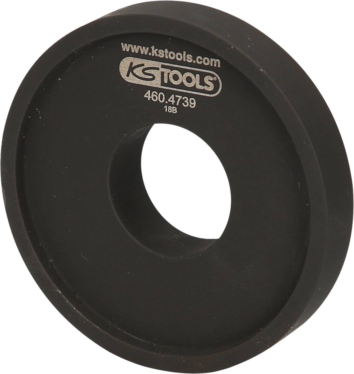 Schwarzer Metallring mit 'KS TOOLS' Logo und Artikelnummer 460.4739.