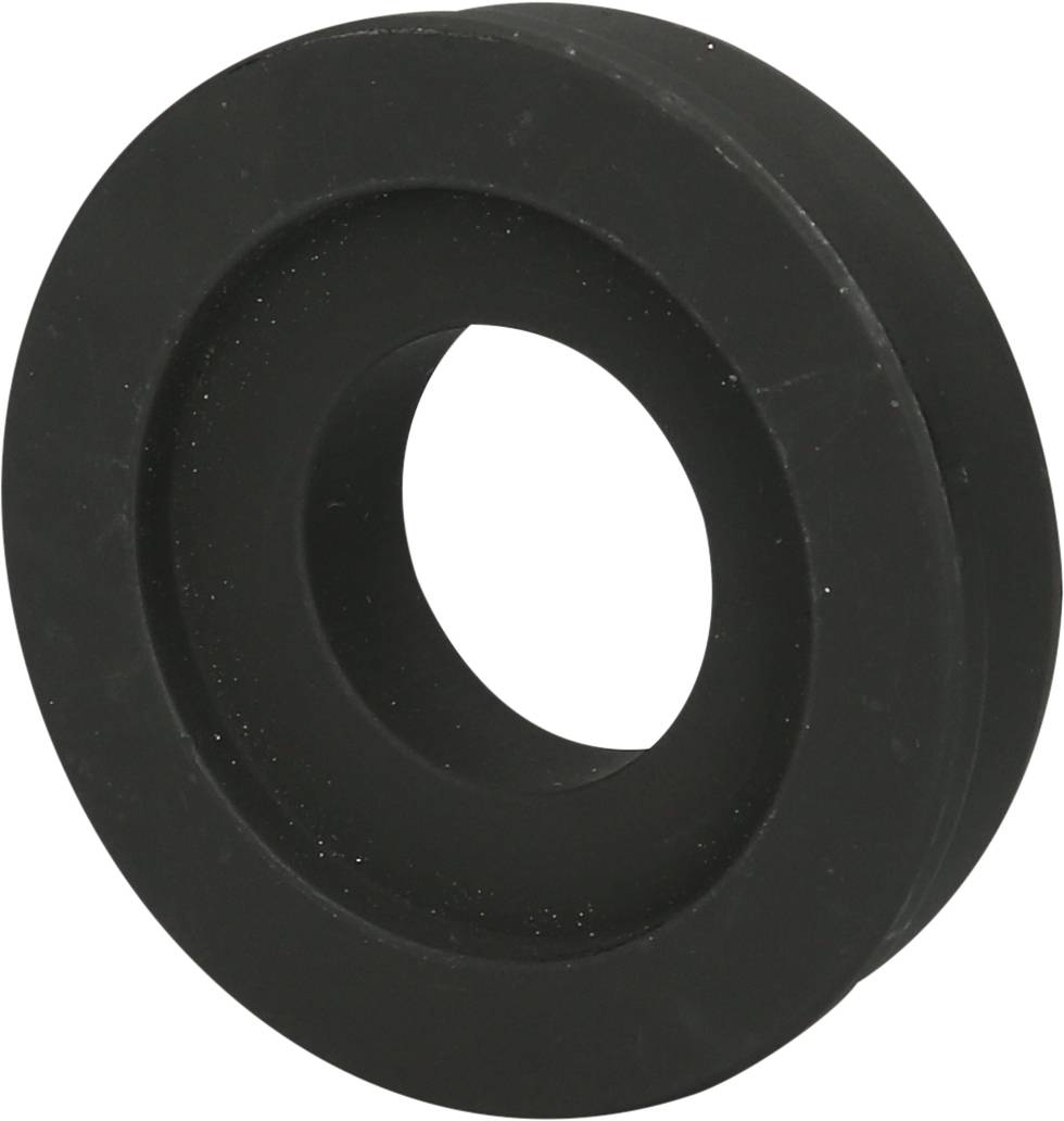 Schwarzer Gummiring in kreisförmiger Form.