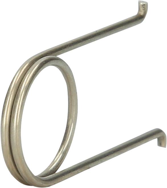 Metallspiralfeder mit zwei abstehenden Enden.