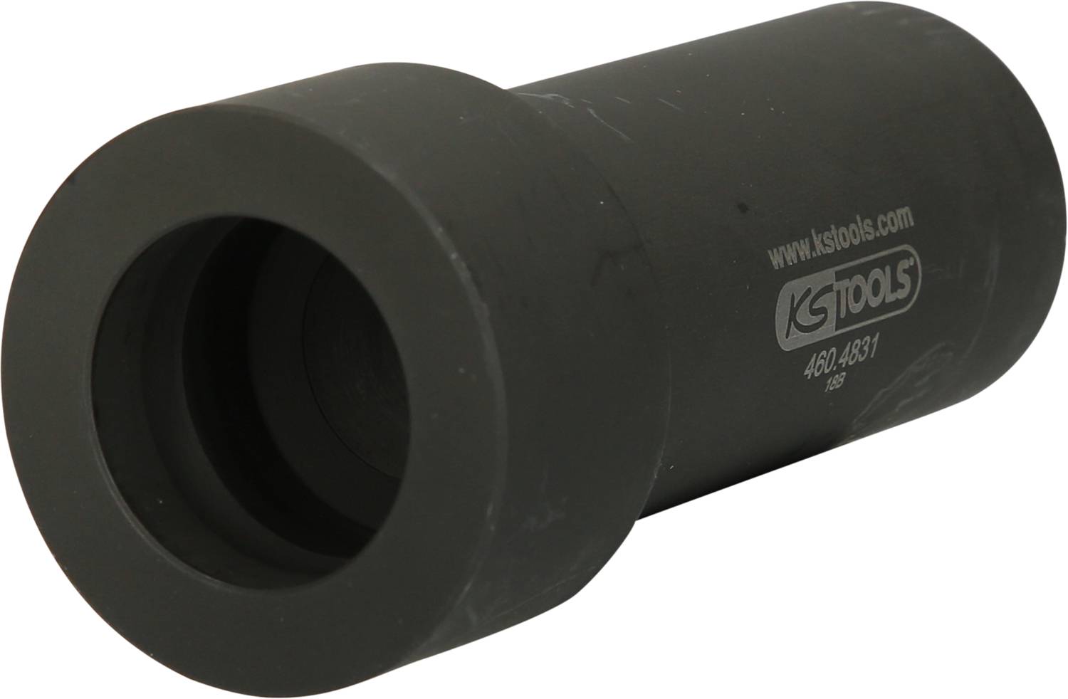 Zylinderförmiges Werkzeug mit Aufschrift 'KS Tools'. Verwendung für mechanische Anwendungen, schwarz, robustes Material.