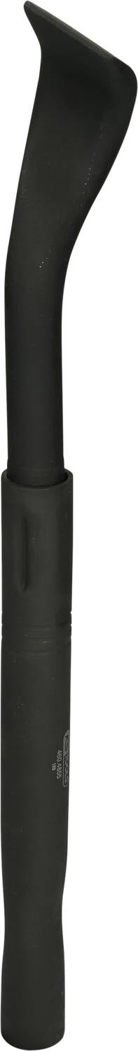 Eine schwarze, gebogene Zahnturbine mit langem Griff, oft in der Dentalmedizin zum Reinigen von Zahnbelägen verwendet.