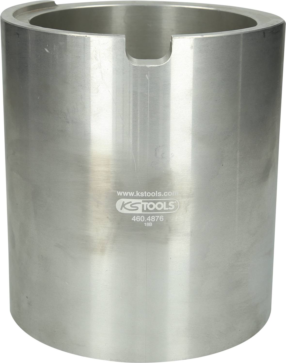 Zylindrisches Metallwerkzeug mit der Aufschrift 'KS Tools 460.4876'. Verwendet für spezielle technische Anwendungen.