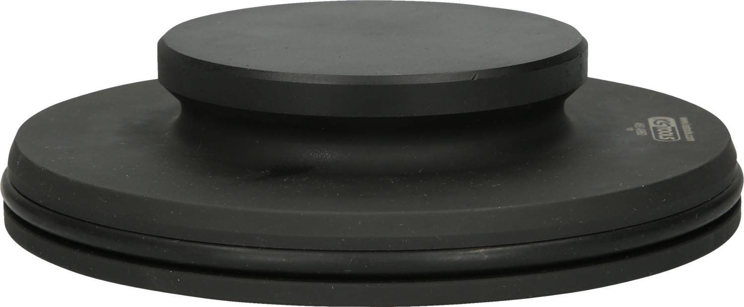 Runder, schwarzer Gummifunktionsboden in Seitenansicht. Hauptsächlich zur Vibrationsdämpfung und Oberflächenstabilität verwendet.