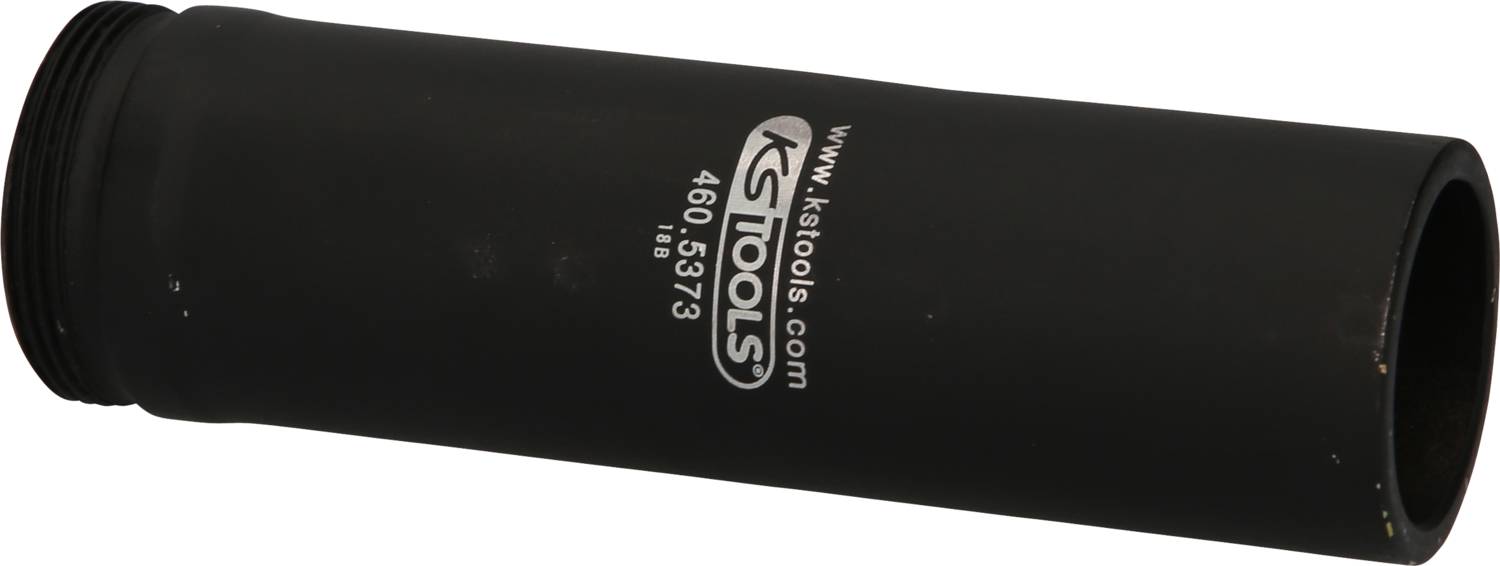 Ein schwarzer Steckschlüssel mit der Aufschrift 'KS Tools', geeignet für den Einsatz im Bereich der Mechanik oder Fahrzeugreparatur.