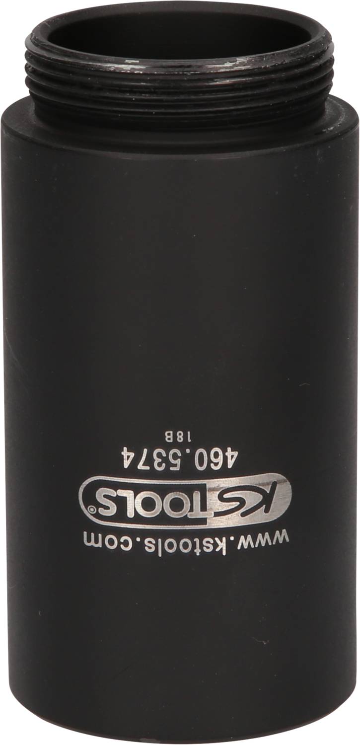 Schwarzer zylindrischer Adapter mit der Aufschrift 'KS Tools' und der Nummer '460.5374'.
