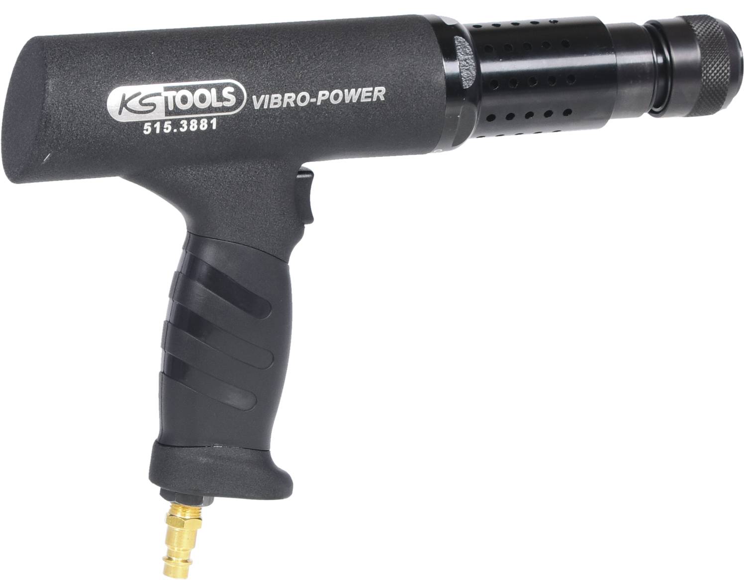 Pneumatischer Hammer mit ergonomischem Griff, schwarz, mit der Aufschrift 'KS Tools Vibro-Power 515.3881'.