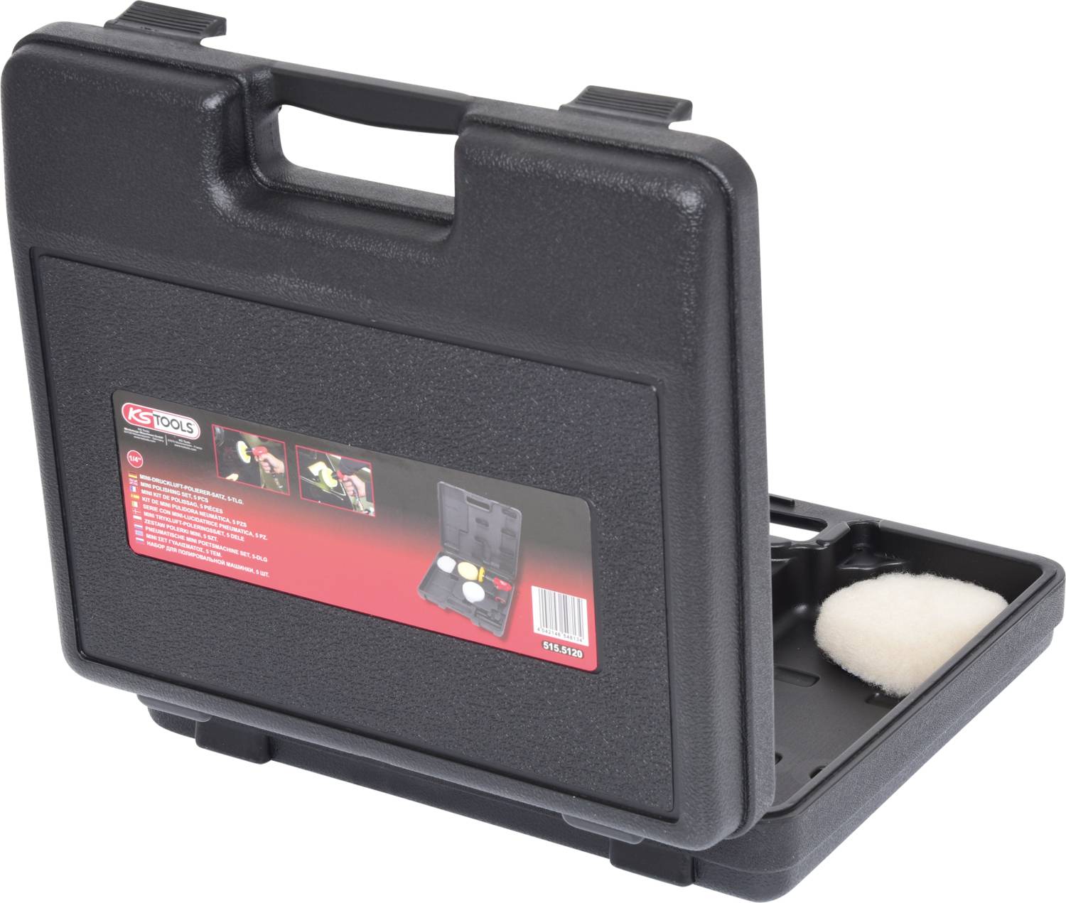 KS Tools 1/4" Mini-Druckluft-Polierer-Satz, 5-tlg 515.5120
