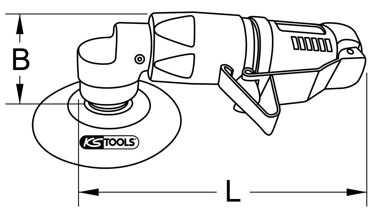 KS Tools 1/4" Mini-Druckluft-Polierer-Satz, 5-tlg 515.5120