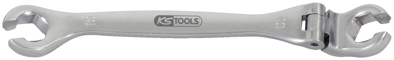 Ein silberner Doppelschraubenschlüssel mit dem Logo 'KS TOOLS' in der Mitte des Griffs.