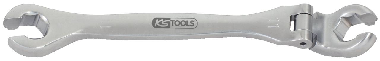 KS Tools 518.0381 CHROMEplus Offener Doppel-Ringschlüssel mit Gelenk, 11mm