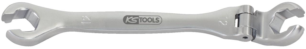 KS Tools 518.0382 CHROMEplus Offener Doppel-Ringschlüssel mit Gelenk, 12mm