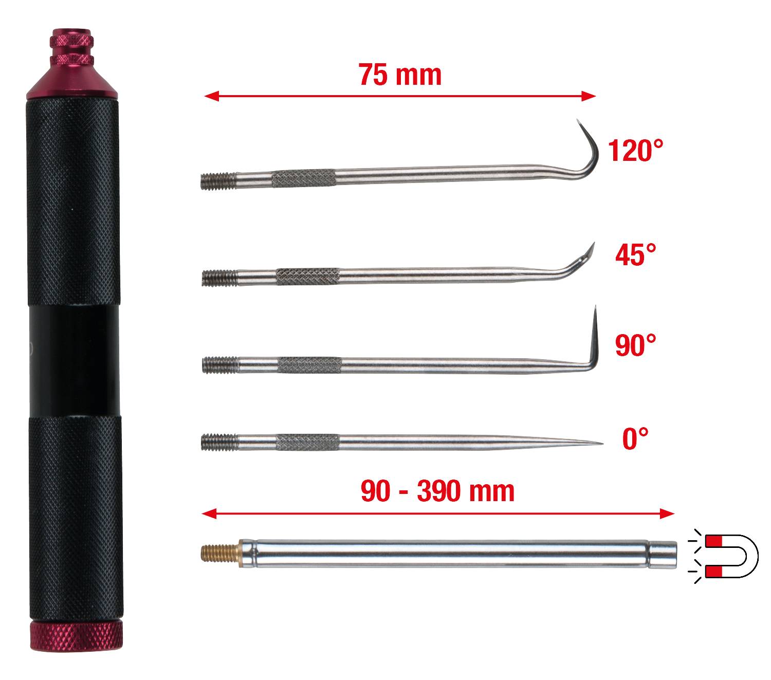 KS Tools Magnet- und Hakenwerkzeug, 6-tlg 550.1080