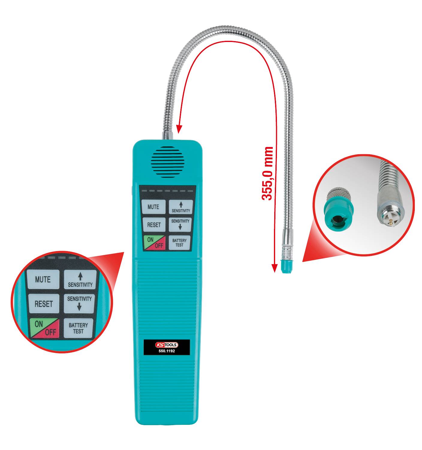 Klimaanlagen-Lecksuchgerät KS Tools 550.1192