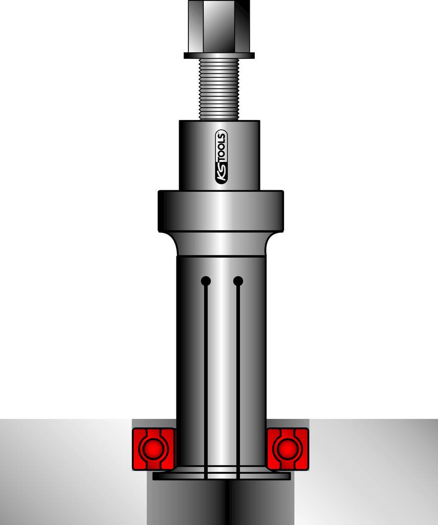 KS Tools Präzisions-Innenlager-Auszieher-Satz Ø 10 - 30 mm, 11-tlg 660.0009