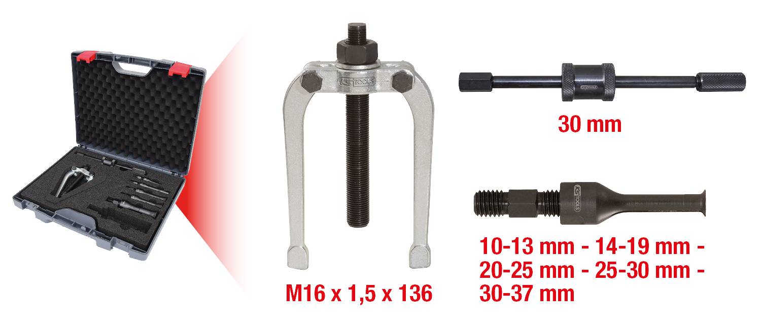 KS Tools Präzisions-Innen-Auszieher-Satz Ø 10-37mm, 7-tlg 660.0014