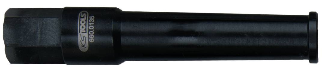 Schwarzer KS Tools Steckschlüsseleinsatz mit Sechskantaufnahme, geeignet für robuste Anwendungen, seitlich die Aufschrift 'KS Tools 455.0151'.