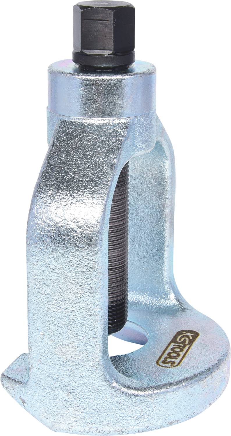 Silberfarbener, metallischer Kugelgelenkabzieher mit Schraubgewinde, Seitenansicht. Ideal zum Entfernen von Kugelgelenken aus Fahrzeugen.