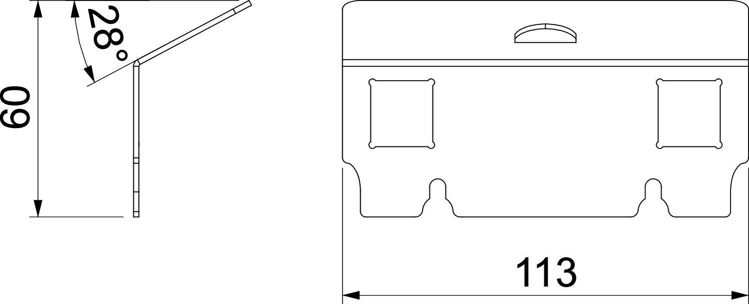 OBO Bettermann 7368478 Trägerlasche Datentechnikträger 1St.