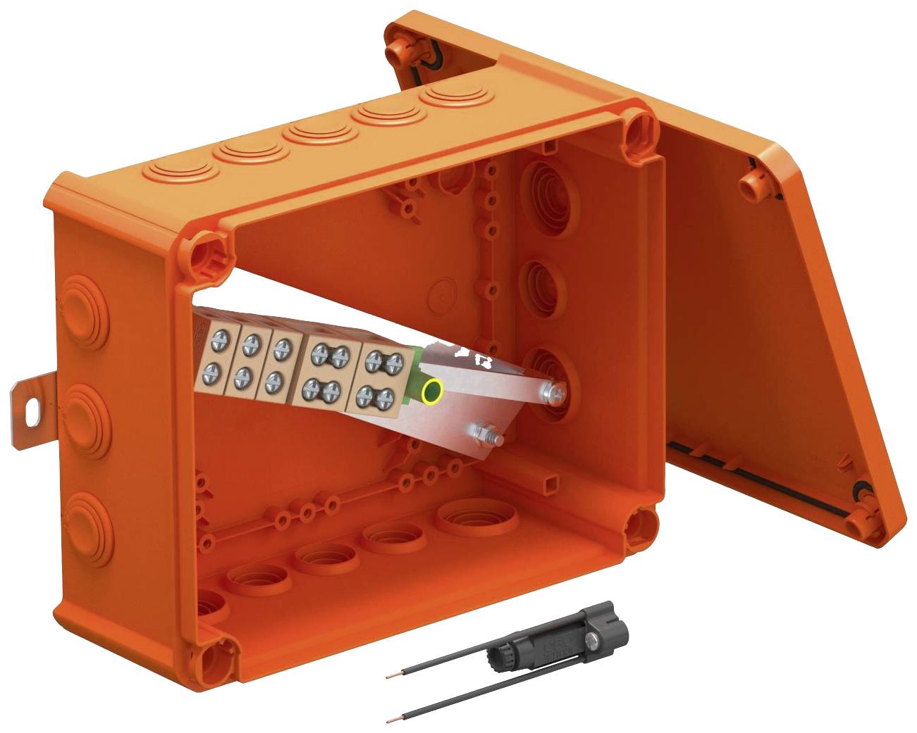 OBO Bettermann 7205756 Abzweigkasten mit Schraubklemmen, halogenfrei (L x B) 240mm x 190mm 1St.