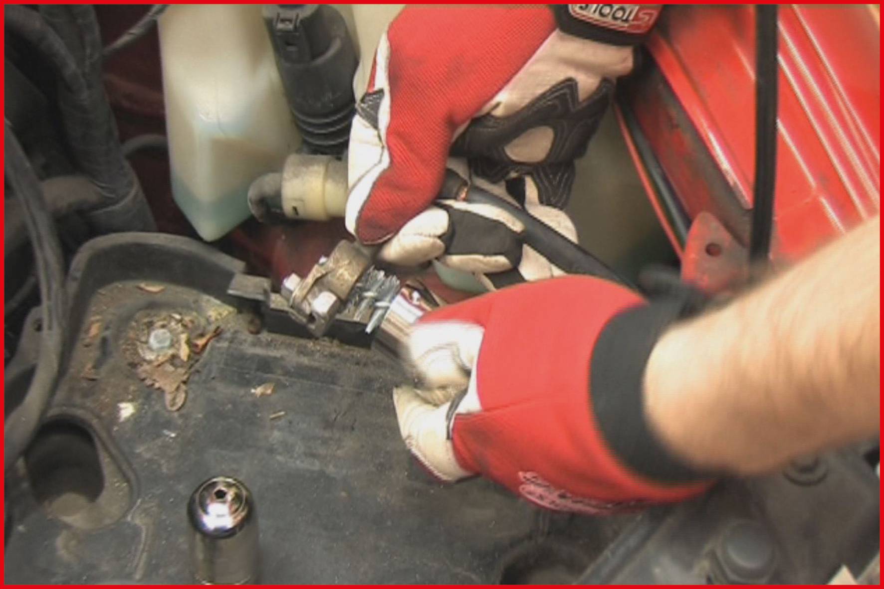 Batteriepol- und Klemmen-Reinigungsbürste, 120mm KS Tools 700.1197