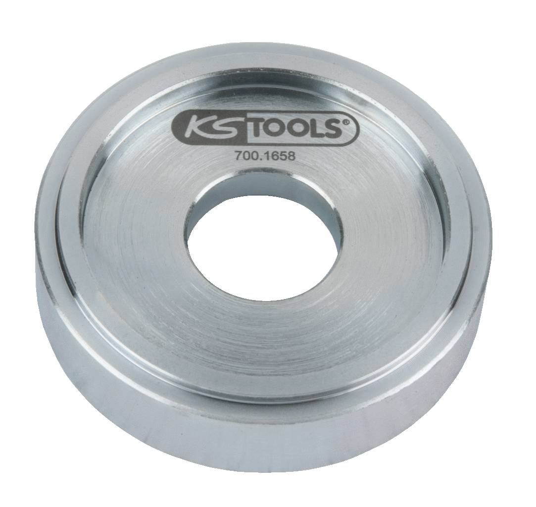 Ein silberner Ringschlüsselaufsatz mit der Aufschrift 'KS Tools 700.1658'.