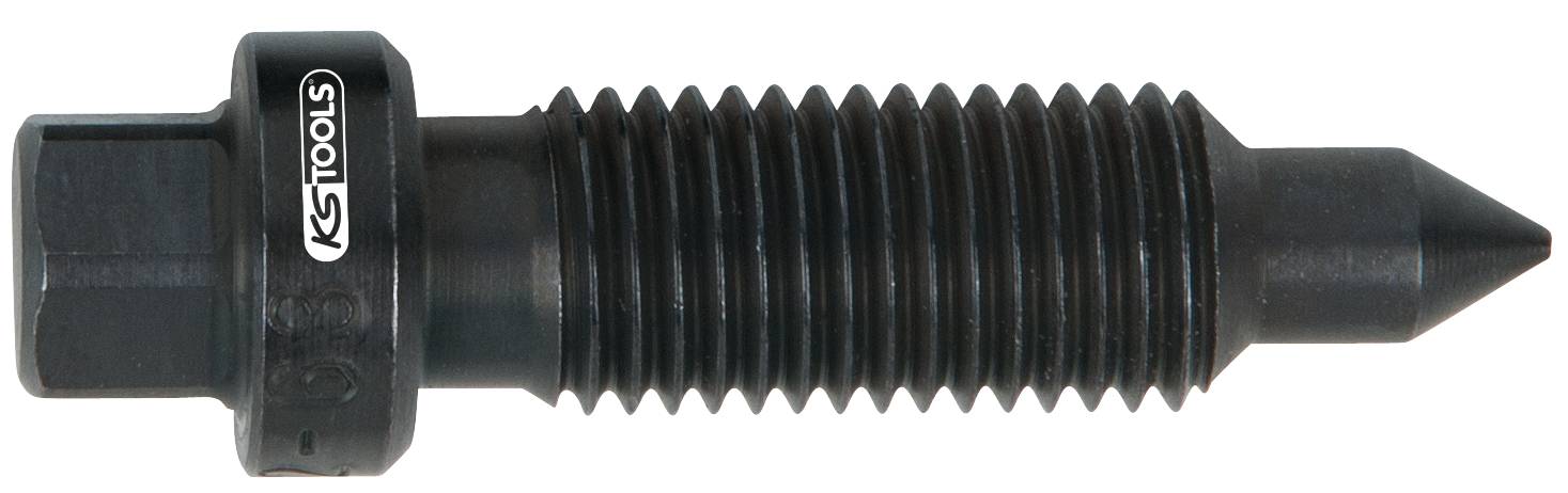 Metallischer Schraubausdreher mit spitzem Ende und KSTools-Logo, geeignet zum Entfernen beschädigter Schrauben.