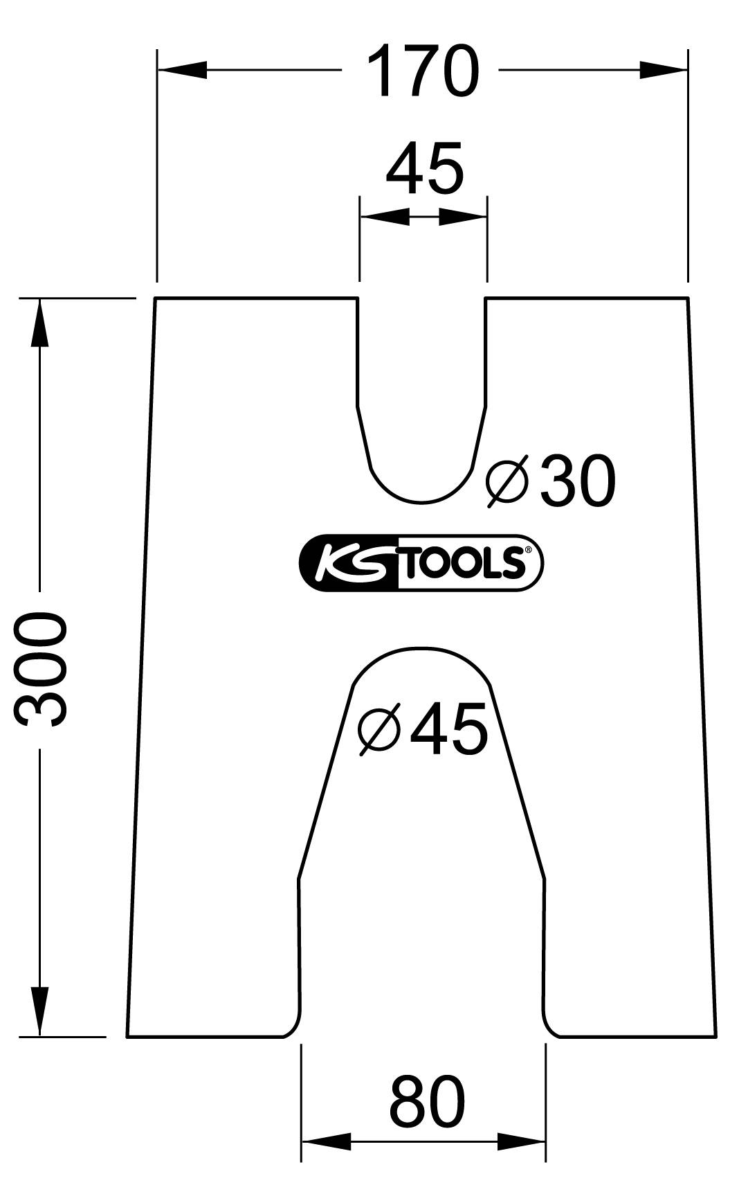 KS Tools Prismenplatte extra dünn Ø 30,0 / 45,0mm 700.1744