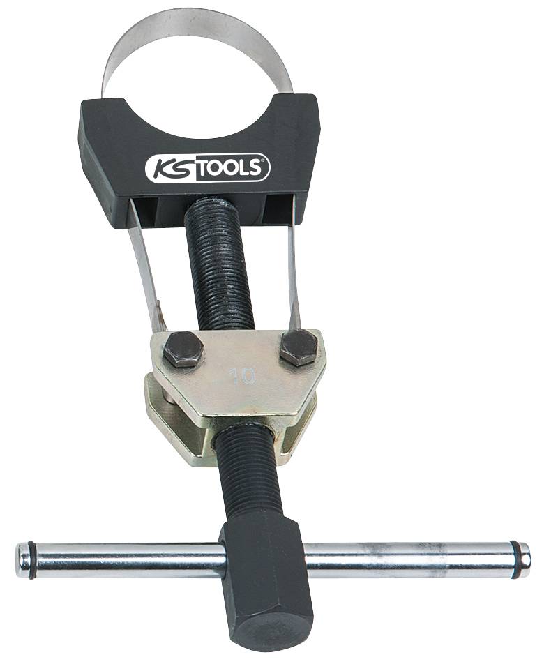 Kreuzgelenkabzieher-Werkzeug mit Schraubmechanismus und T-Griff von KS Tools, geeignet zum Entfernen von Antriebswellen und Kreuzgelenken.