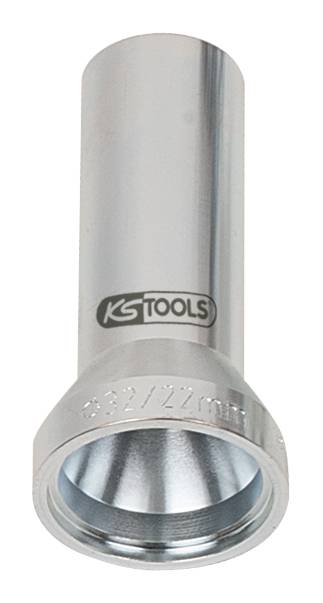 Langnuss mit Aufschrift 'KS Tools', Größe 32/27 mm, glänzend, zylindrische Form.
