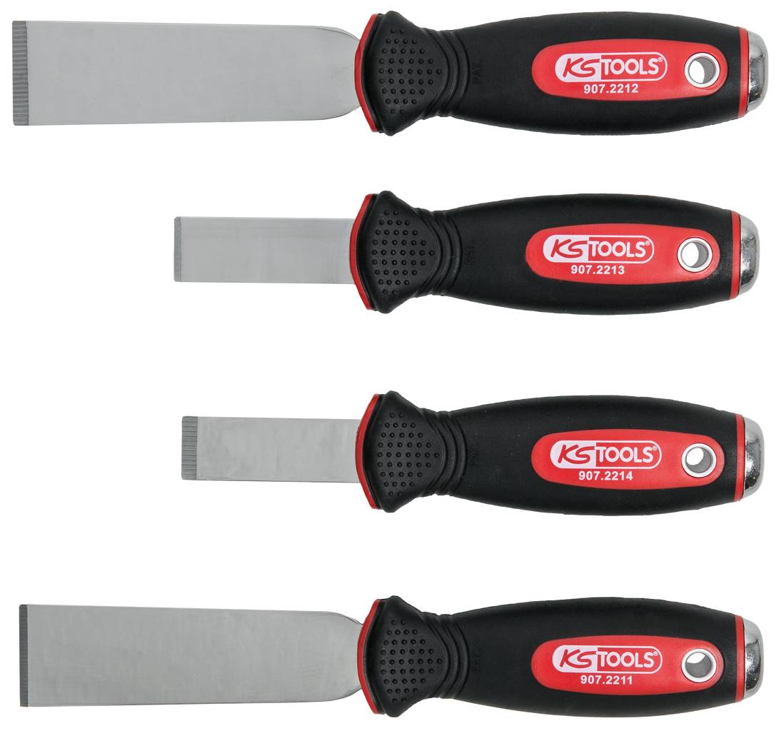 KS Tools EDELSTAHL Schabmeißel-Satz, 4-tlg 907.2210