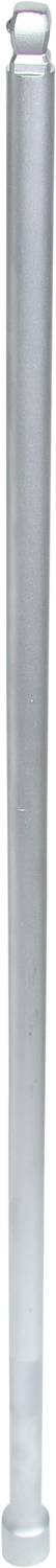 Ein langer, zylindrischer Metallpfosten, vertikal stehend, mit glatter Oberfläche und abgerundeten Enden.