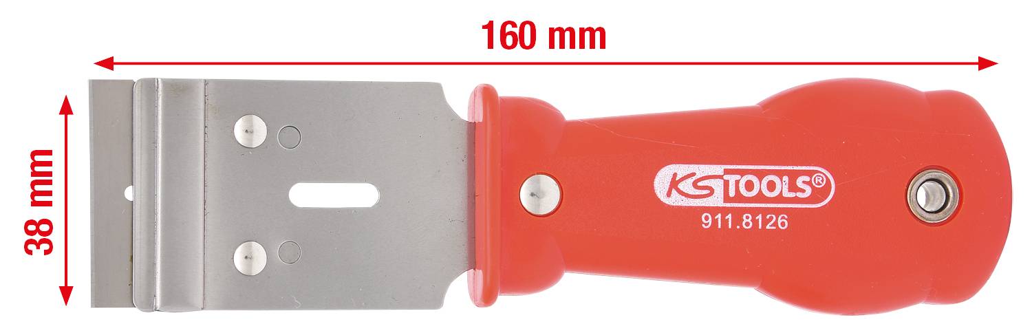 KS Tools Plakettenschaber, 38mm 911.8126