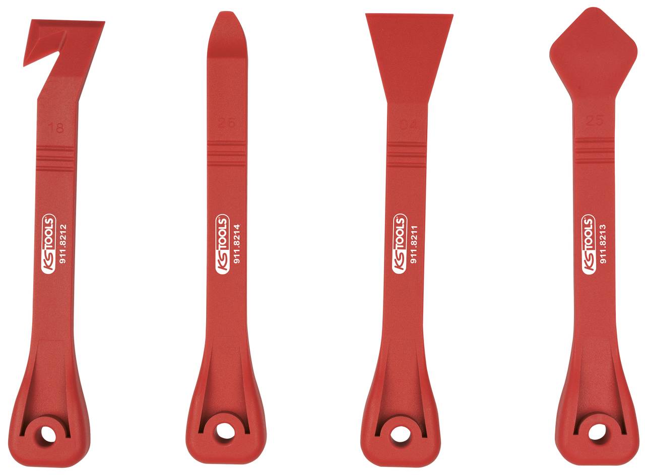 KS Tools Kunststoffkeil- und Glasschaber-Satz, 4-tlg 911.8210