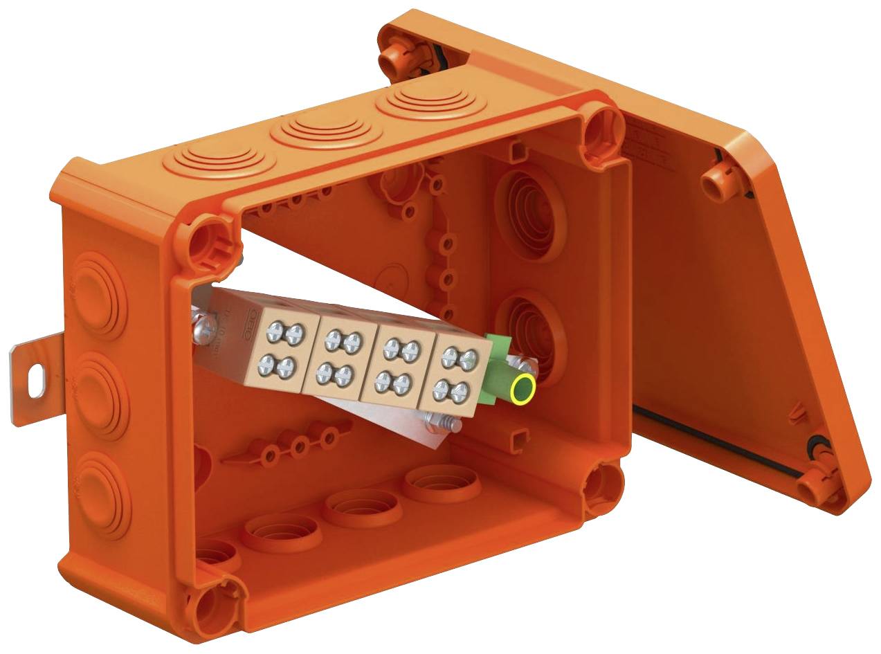 OBO Bettermann 7205748 Abzweigkasten mit Schraubklemmen, halogenfrei (L x B) 190mm x 150mm 1St.