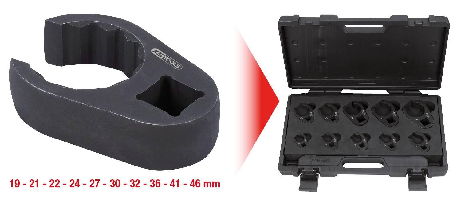 KS Tools 913.1300 Leitungsschlüssel-Satz, SW 19-46 mm, 10-tlg