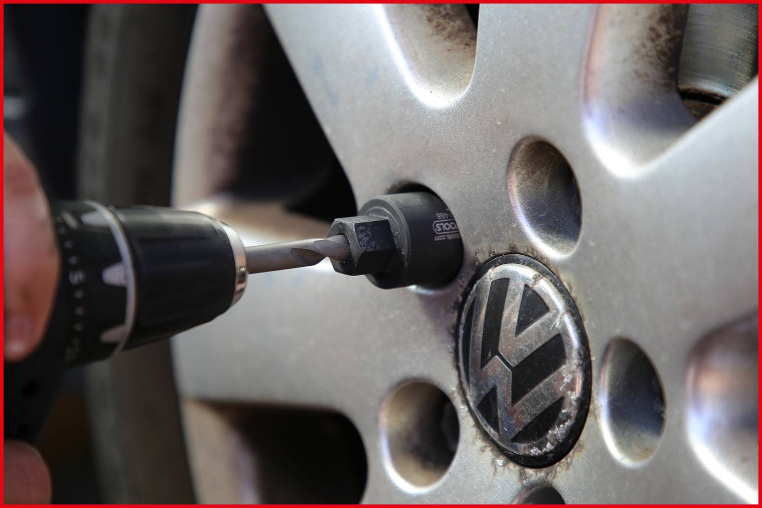 Felgenschloss-Ausbohr-Satz, 16-tlg KS Tools 913.1484