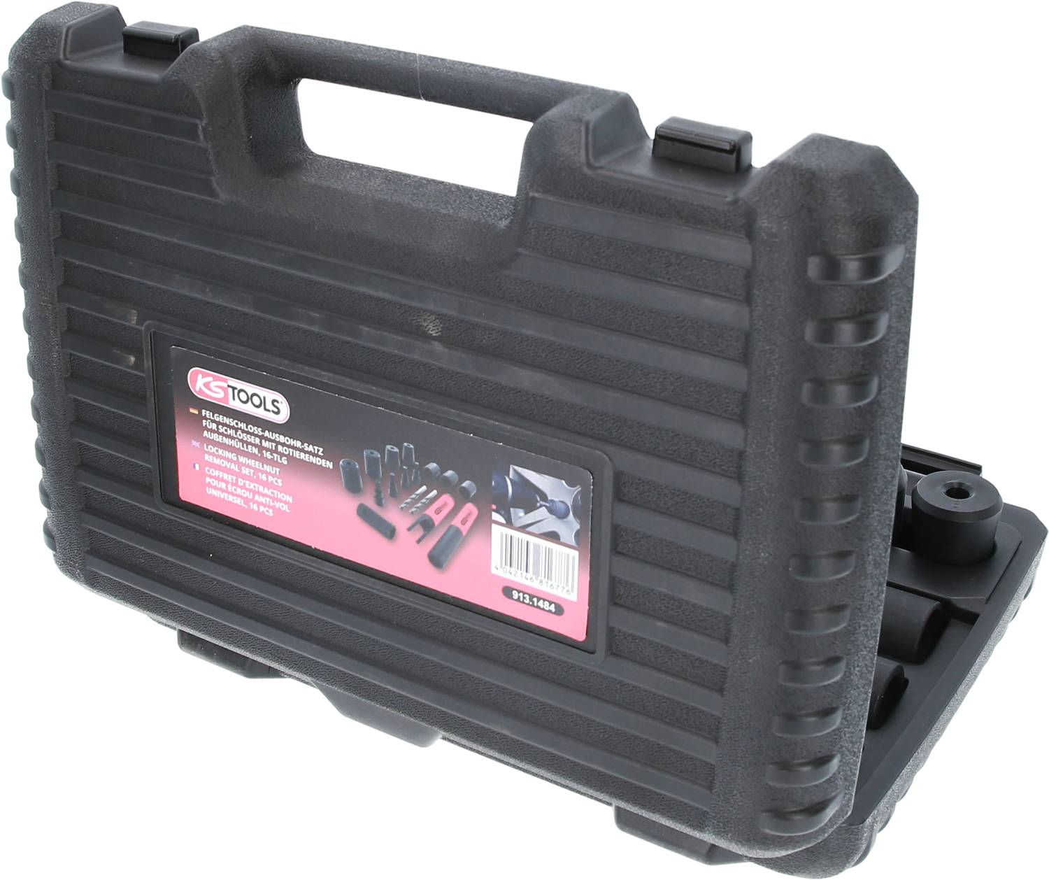 Felgenschloss-Ausbohr-Satz, 16-tlg KS Tools 913.1484