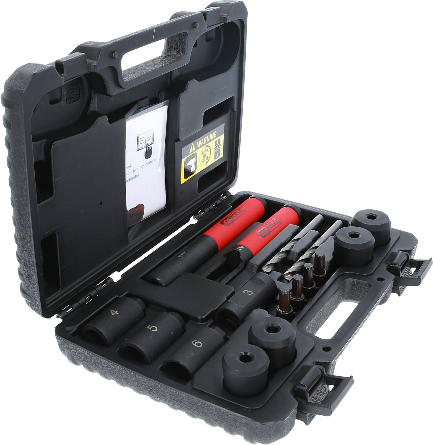 Felgenschloss-Ausbohr-Satz, 16-tlg KS Tools 913.1484