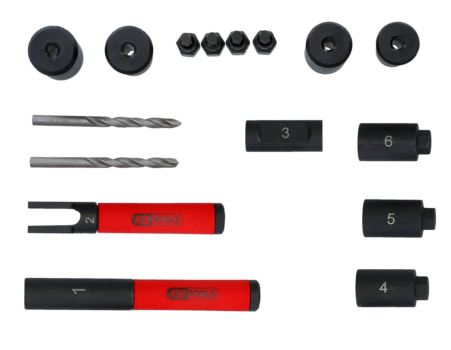 Felgenschloss-Ausbohr-Satz, 16-tlg KS Tools 913.1484