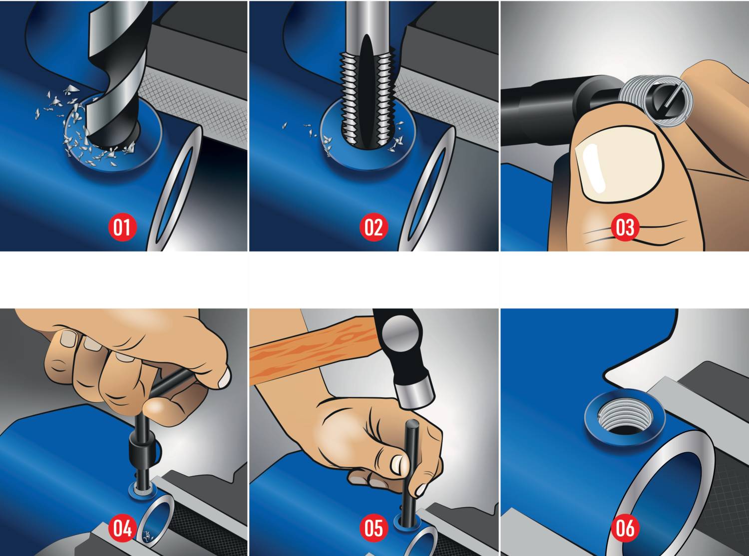 Brilliant Tools BT541150 Gewindereparatur-Satz, 131-tlg
