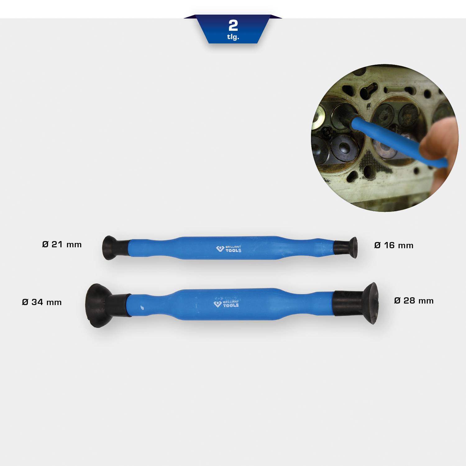 Brilliant Tools BT546000 Ventilläpper-Satz, 2-tlg