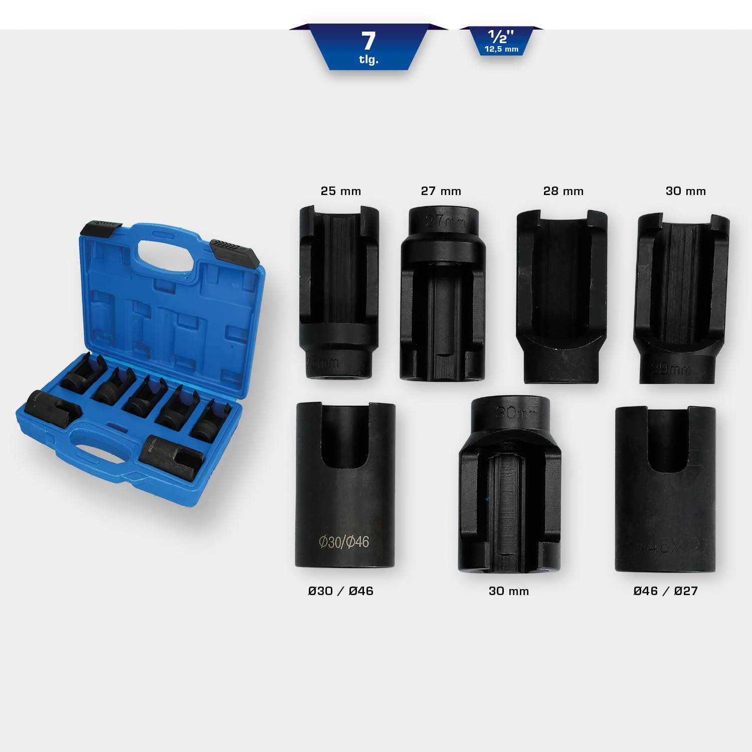 Brilliant Tools BT551000 Injektor-Stecknuss-Satz, 7-tlg