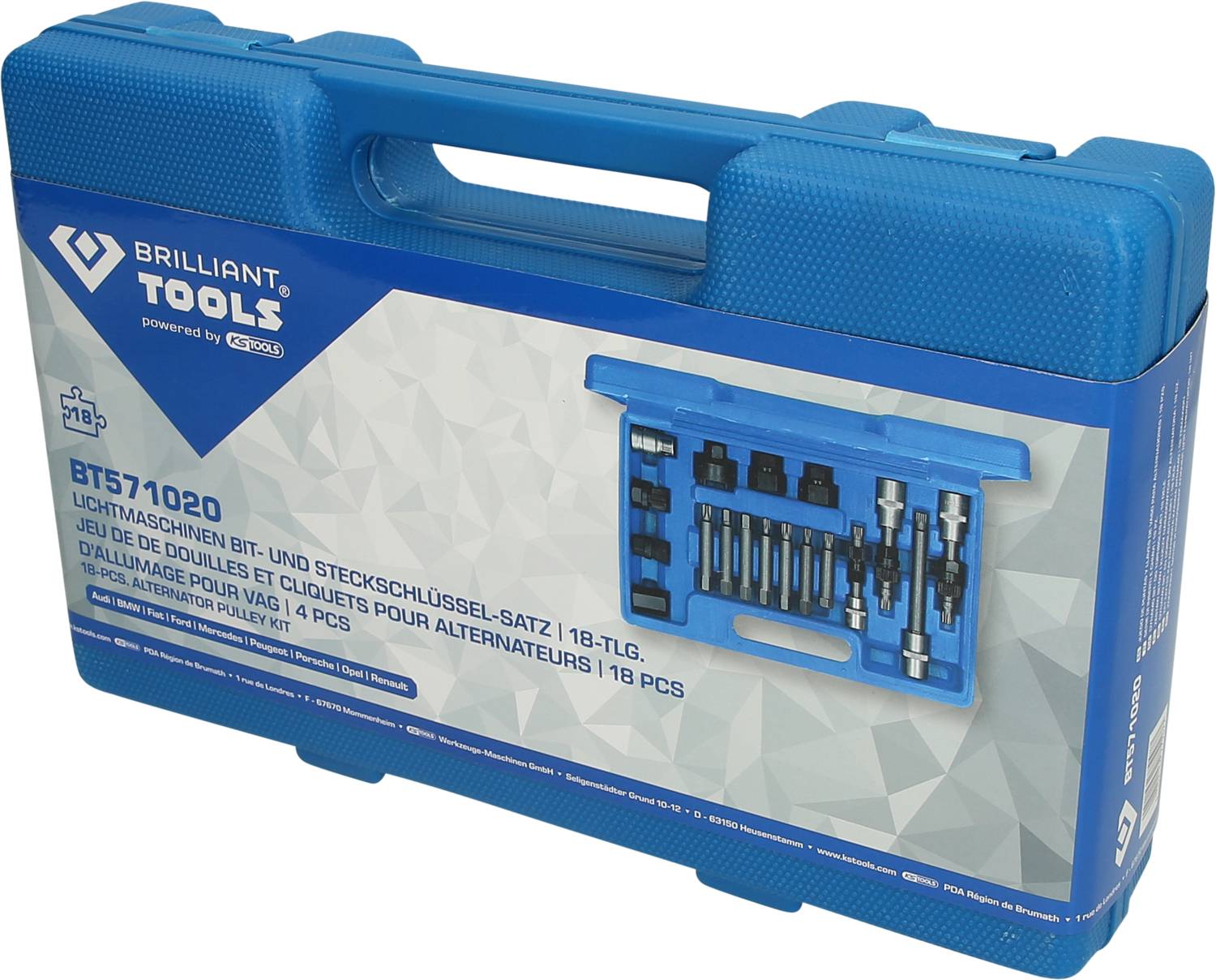 Brilliant Tools BT571020 Lichtmaschinen Bit- und Steckschlüssel-Satz, 18-tlg