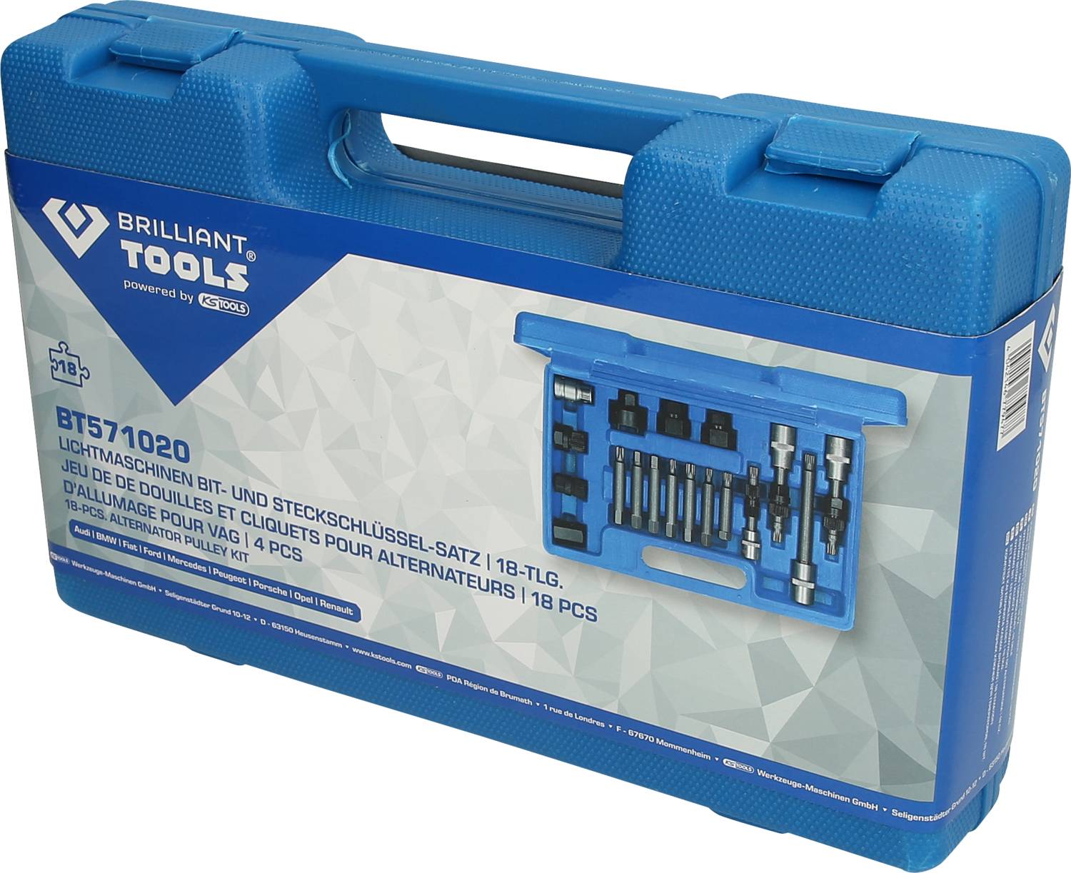 Brilliant Tools BT571020 Lichtmaschinen Bit- und Steckschlüssel-Satz, 18-tlg
