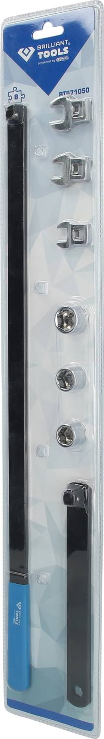 Brilliant Tools BT571050 Keilriemen und Spannrollen-Schlüssel-Satz, 8-tlg
