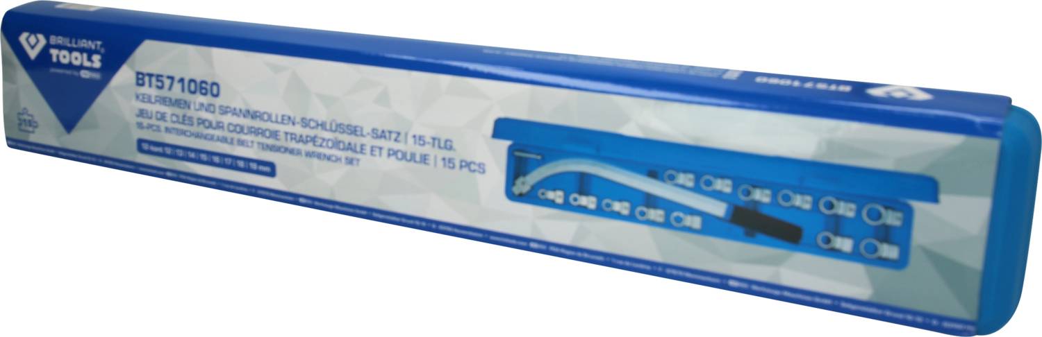 Brilliant Tools BT571060 Keilriemen und Spannrollen-Schlüssel-Satz, 15-tlg