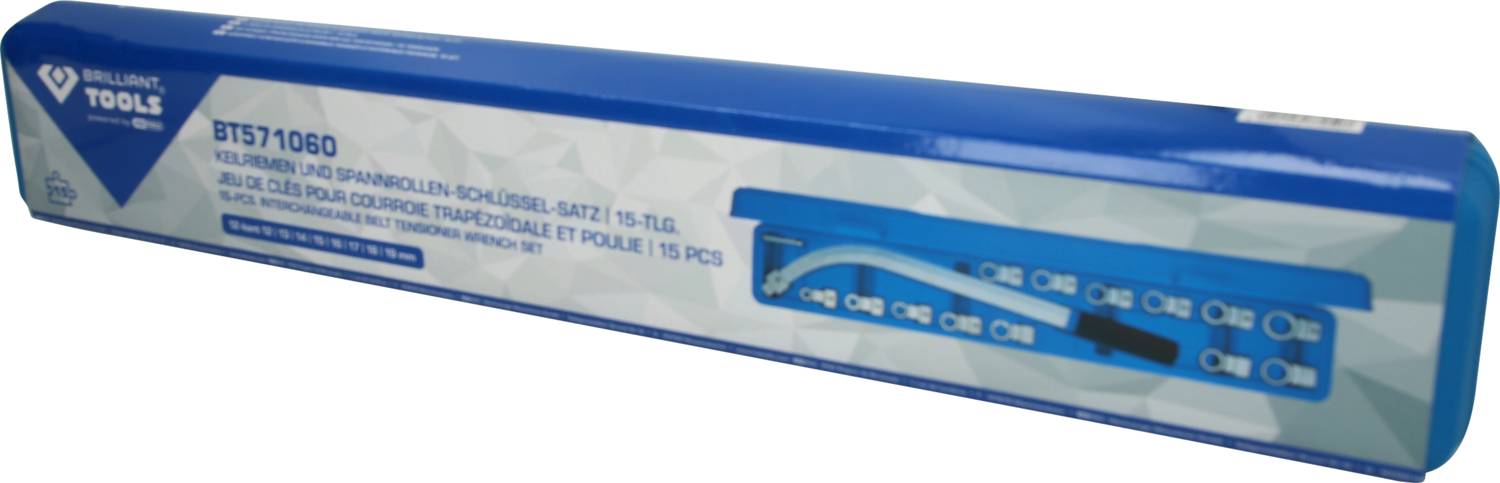 Brilliant Tools BT571060 Keilriemen und Spannrollen-Schlüssel-Satz, 15-tlg