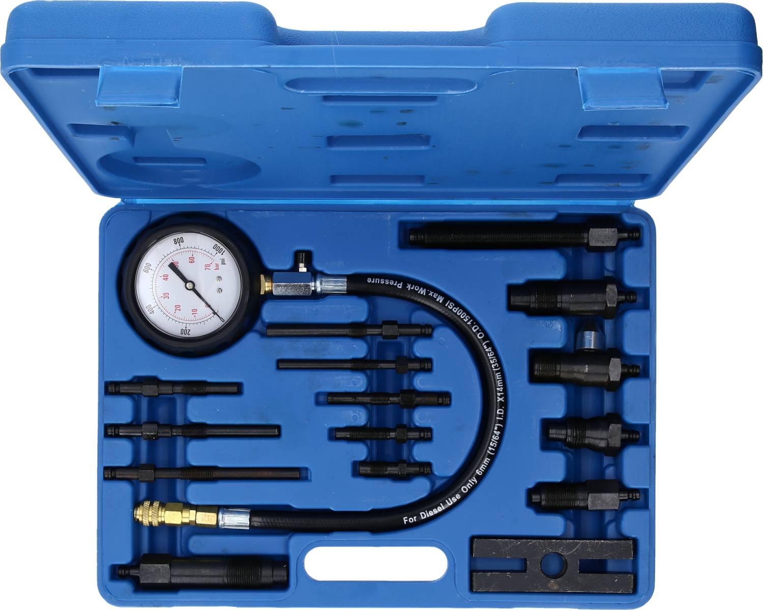 Brilliant Tools BT581000 Kompressionstester-Satz für Diesel Motoren, 18-tlg